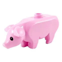 Lego® 87621pb01 Animal De Ferme, Cochon (rose Clair)