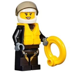 Lego® CTY0640 Figurine City, Femme Pompier Avec Gilet De Sauvetage Et Bouée