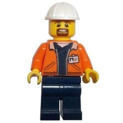 Lego® CTY0875 Figurine City, Mineur, Ouvrier
