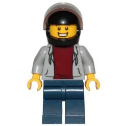 Lego® CTY1089 Figurine City, Homme, Sweat à Capuche, Casque Noir