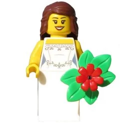 Lego® HOL113 Figurine City, Femme, Mariée Avec Bouquet De Fleurs