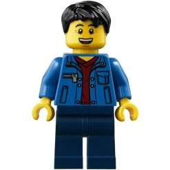 Lego® HOL184 Figurine City, Homme, Veste Bleue, Cheveux Noirs